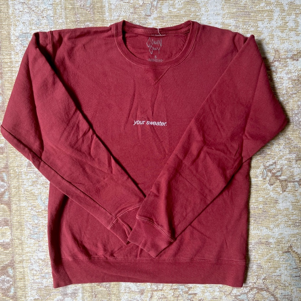 Official Conan Gray “Your Sweater” Maroon Crewneck Limited Edition
